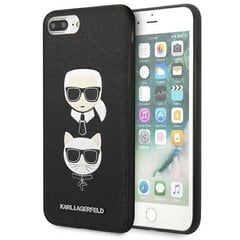 Karl Lagerfeld KLHCI8LSAKICKCBK iPhone 7 Plus | 8 Plus czarny|black hardcase Saffiano Karl&Choupette Head цена и информация | Чехлы для телефонов | pigu.lt