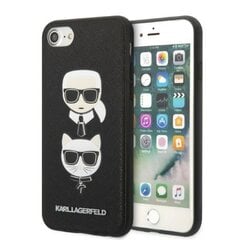 Karl Lagerfeld KLHCI8SAKICKCBK iPhone 7|8 | SE 2020 | SE 2022 czarny|black hardcase Saffiano Karl&Choupette Head цена и информация | Чехлы для телефонов | pigu.lt