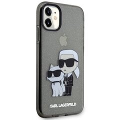 Karl Lagerfeld KLHCN61HNKCTGK iPhone 11 | Xr 6,1" czarny|black hardcase Gliter Karl&Choupette цена и информация | Чехлы для телефонов | pigu.lt