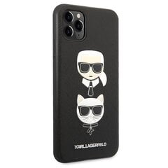 Karl Lagerfeld KLHCN65SAKICKCBK iPhone 11 Pro Max 6,5" czarny|black hardcase Saffiano Karl&Choupette Head цена и информация | Чехлы для телефонов | pigu.lt