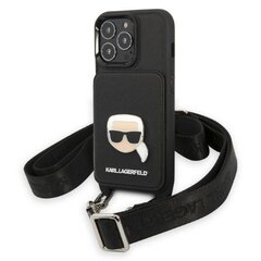 Karl Lagerfeld KLHCP13LSAKHPK iPhone 13 Pro | 13 6,1" hardcase Saffiano Metal Karl Head цена и информация | Чехлы для телефонов | pigu.lt