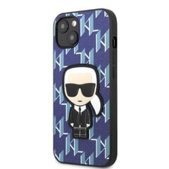 Karl Lagerfeld KLHCP13SPMNIKBL iPhone 13 mini 5,4" hardcase niebieski|blue Monogram Ikonik Patch цена и информация | Чехлы для телефонов | pigu.lt