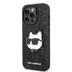 Karl Lagerfeld KLHCP14LG2CPK iPhone 14 Pro 6,1" czarny|black hardcase Glitter Choupette Patch цена и информация | Чехлы для телефонов | pigu.lt