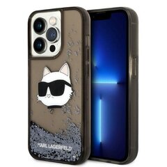 Karl Lagerfeld KLHCP14LLNCHCK iPhone 14 Pro 6,1" czarny|black hardcase Glitter Choupette Head цена и информация | Чехлы для телефонов | pigu.lt