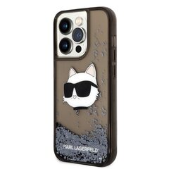 Karl Lagerfeld KLHCP14LLNCHCK iPhone 14 Pro 6,1" czarny|black hardcase Glitter Choupette Head цена и информация | Чехлы для телефонов | pigu.lt