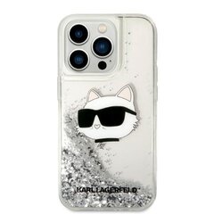 Karl Lagerfeld KLHCP14LLNCHCS iPhone 14 Pro 6,1" srebrny|silver hardcase Glitter Choupette Head цена и информация | Чехлы для телефонов | pigu.lt