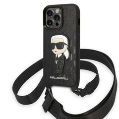 Karl Lagerfeld KLHCP14LSTKMK iPhone 14 Pro 6,1" czarny|black hardcase Monogram Ikonik Patch цена и информация | Чехлы для телефонов | pigu.lt