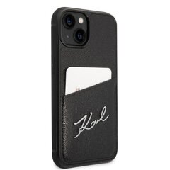 Karl Lagerfeld KLHCP14MCSSK iPhone 14 Plus 6,7" hardcase czarny|black Signature Logo Cardslot цена и информация | Чехлы для телефонов | pigu.lt