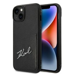 Karl Lagerfeld KLHCP14MCSSK iPhone 14 Plus 6,7" hardcase czarny|black Signature Logo Cardslot цена и информация | Чехлы для телефонов | pigu.lt