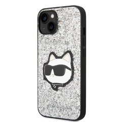 Karl Lagerfeld KLHCP14MG2CPS iPhone 14 Plus 6,7" srebrny|silver hardcase Glitter Choupette Patch цена и информация | Чехлы для телефонов | pigu.lt