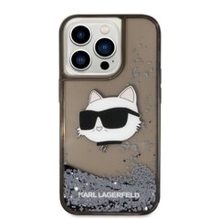Karl Lagerfeld KLHCP14XLNCHCK iPhone 14 Pro Max 6,7" czarny|black hardcase Glitter Choupette Head цена и информация | Чехлы для телефонов | pigu.lt