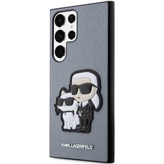 Karl Lagerfeld KLHCS23LSANKCPG S23 Ultra S918 hardcase szary|grey Saffiano Karl & Choupette цена и информация | Чехлы для телефонов | pigu.lt