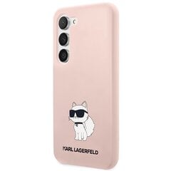 Karl Lagerfeld KLHCS23SSNIKBCP S23 S911 hardcase różowy|pink Silicone Ikonik цена и информация | Чехлы для телефонов | pigu.lt