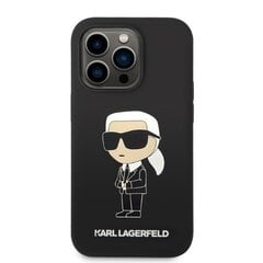 Karl Lagerfeld KLHMP14LSNIKBCK iPhone 14 Pro 6,1" hardcase czarny|black Silicone Ikonik Magsafe цена и информация | Чехлы для телефонов | pigu.lt
