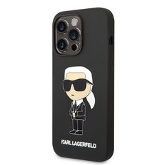 Karl Lagerfeld KLHMP14LSNIKBCK iPhone 14 Pro 6,1" hardcase czarny|black Silicone Ikonik Magsafe цена и информация | Чехлы для телефонов | pigu.lt