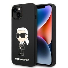 Karl Lagerfeld KLHMP14MSNIKBCK iPhone 14 Plus 6,7" hardcase czarny|black Silicone Ikonik Magsafe цена и информация | Чехлы для телефонов | pigu.lt