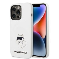 Karl Lagerfeld KLHMP14XSNCHBCH iPhone 14 Pro Max 6,7" hardcase biały|white Silicone Choupette MagSafe цена и информация | Чехлы для телефонов | pigu.lt