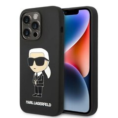 Karl Lagerfeld KLHMP14XSNIKBCK iPhone 14 Pro Max 6,7" hardcase czarny|black Silicone Ikonik Magsafe цена и информация | Чехлы для телефонов | pigu.lt