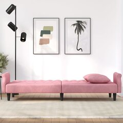 Sofa-lova su porankiais vidaXL, rožinė цена и информация | Диваны | pigu.lt