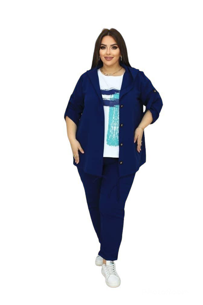 Trijų dalių kostiumėlis moterims Aika Shop 115, mėlynas kaina ir informacija | Moteriški kombinezonai | pigu.lt