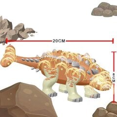Динозавр коричневый Анкилозавр фигурка Dino Park Jurrasic, 20 см цена и информация | Конструкторы и кубики | pigu.lt