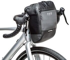 Atspindintis dviračio vairo krepšys Lukovee, juodas kaina ir informacija | Krepšiai, telefonų laikikliai | pigu.lt