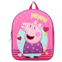 Kuprinė 3D Peppa Pig, rožinė цена и информация | Рюкзаки и сумки | pigu.lt