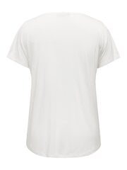 Marškinėliai moterims Only Carmakoma, balti kaina ir informacija | Marškinėliai moterims | pigu.lt