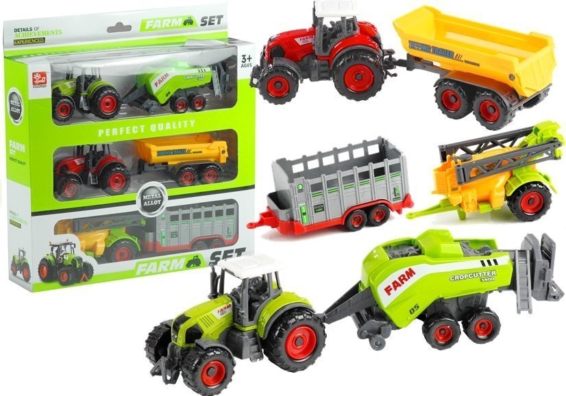 Traktoriai su priekabomis kaina ir informacija | Žaislai berniukams | pigu.lt
