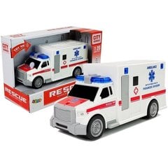 Vaikškas greitosios pagalbos automobilis su garsu Lean Toys kaina ir informacija | Žaislai berniukams | pigu.lt