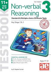 11plus Non-verbal Reasoning Year 5-7 Testbook 3: Standard & Multiple-choice 30 Minute Tests kaina ir informacija | Knygos paaugliams ir jaunimui | pigu.lt