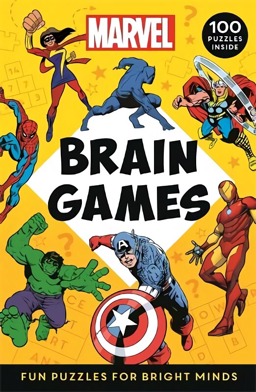 Marvel Brain Games: Fun puzzles for bright minds kaina ir informacija | Knygos mažiesiems | pigu.lt