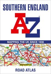 Southern England A-Z Road Atlas 13th Revised edition цена и информация | Путеводители, путешествия | pigu.lt