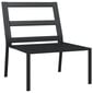 Sodo kėdės su pilkomis pagalvėlėmis vidaXL, 2vnt., 60 x 74 x 79 cm, juodos kaina ir informacija | Lauko kėdės, foteliai, pufai | pigu.lt