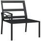 Sodo kėdės su pagalvėlėmis vidaXL, juodos/smėlio spalvos kaina ir informacija | Lauko kėdės, foteliai, pufai | pigu.lt