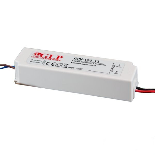 100W LED Maitinimo šaltinis GLP 12V IP67 цена и информация | Maitinimo šaltiniai | pigu.lt
