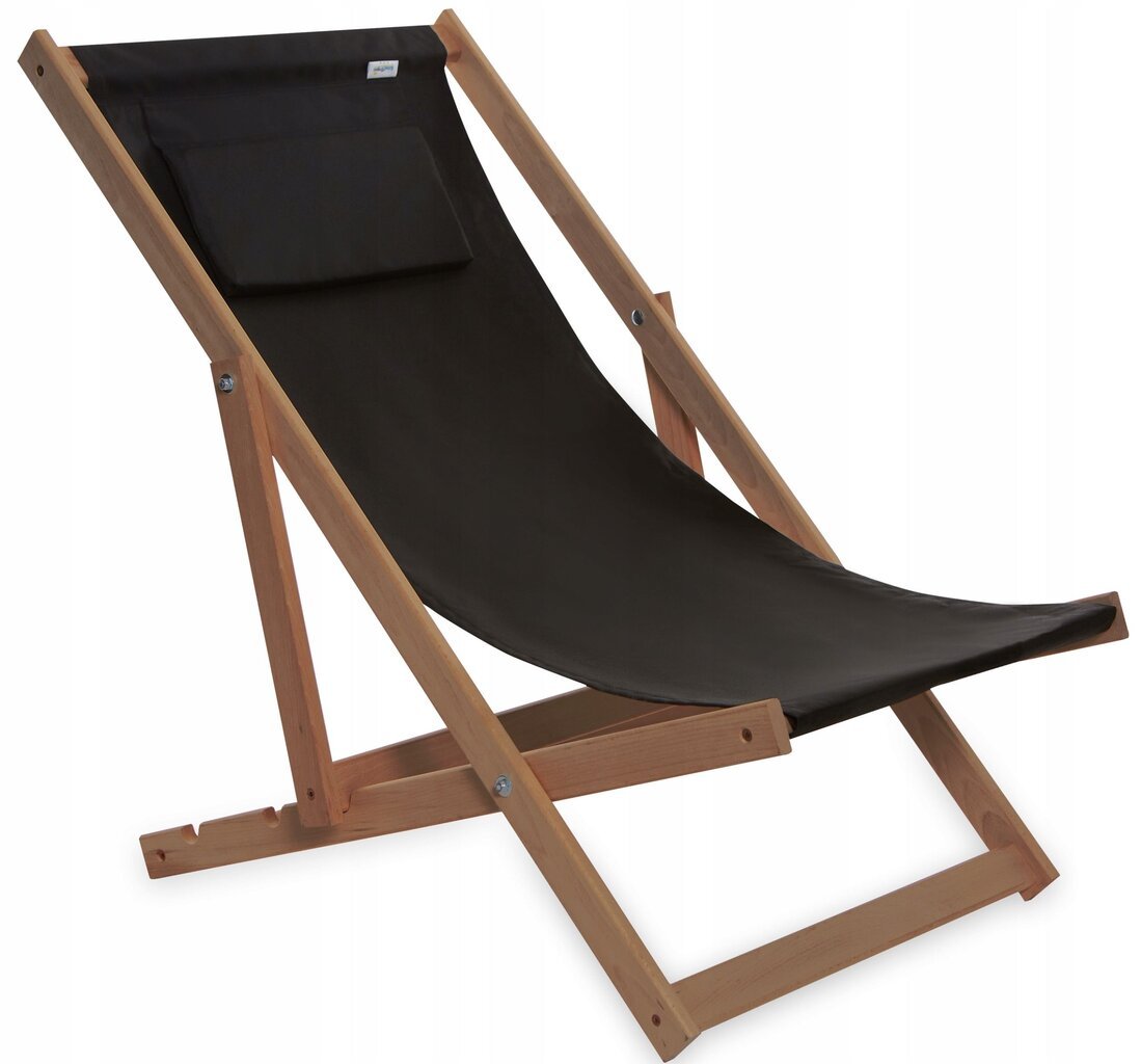 Paplūdimio stiliaus medinė kėdė su pagalvėle kaina ir informacija | Lauko kėdės, foteliai, pufai | pigu.lt