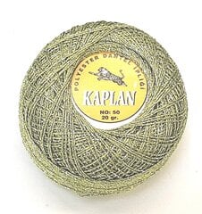 Нитки для вязания Kaplan, цвет зеленый блестящий 00107A цена и информация | Принадлежности для вязания крючком | pigu.lt