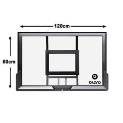 Баскетбольная доска 120х80см, поликарбонат цена и информация | Баскетбольные щиты | pigu.lt