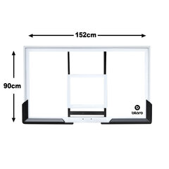 Баскетбольная доска 152х90см, 8mm поликарбонат цена и информация | Баскетбольные щиты | pigu.lt