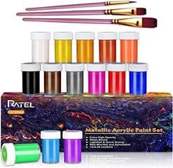 Набор акриловых красок Ratel, 20 мл, 14 шт. цена и информация | Принадлежности для рисования, лепки | pigu.lt