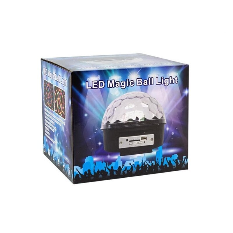 LED Disco kamuolys, juodas цена и информация | Dekoracijos šventėms | pigu.lt