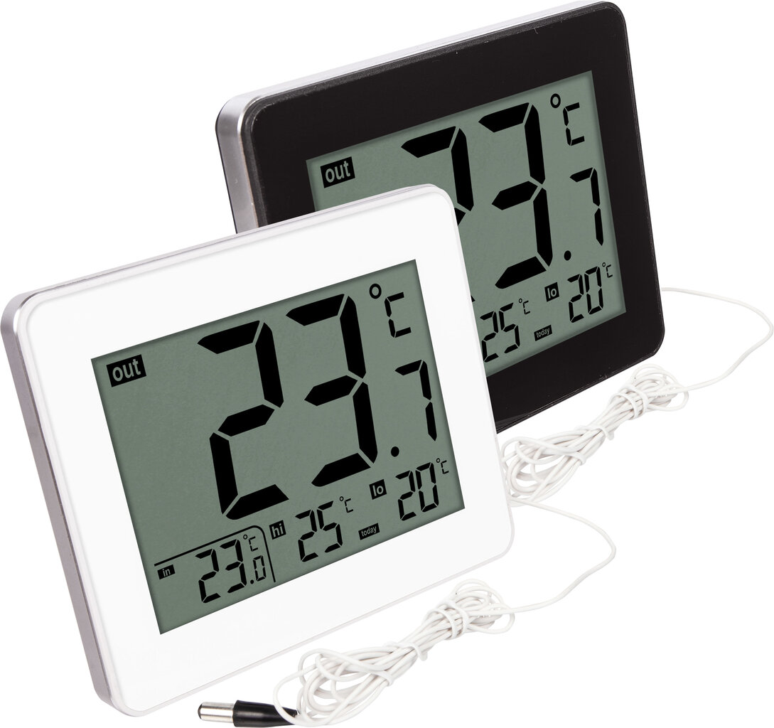 Elektroninis vidaus termometras/laikrodis Bioterm 220000 цена и информация | Meteorologinės stotelės, termometrai | pigu.lt