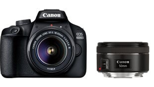 Canon EOS 4000D + EF-S 18–55 мм III + EF 50 мм f/1,8 STM цена и информация | Цифровые фотоаппараты | pigu.lt