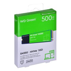 WD Green SN350 500Гб M.2 2280 цена и информация | Внутренние жёсткие диски (HDD, SSD, Hybrid) | pigu.lt