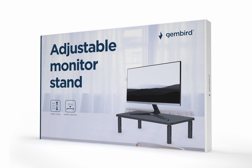 Monitoriaus laikiklis Gembird MS-TABLE-01, juodas цена и информация | TV staliukai | pigu.lt