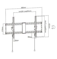 Gembird WM-90T-01 43-90” цена и информация | Кронштейны и крепления для телевизоров | pigu.lt