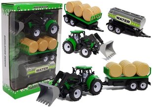 Traktorius su priekaba ir šienu Lean Toys kaina ir informacija | Žaislai berniukams | pigu.lt