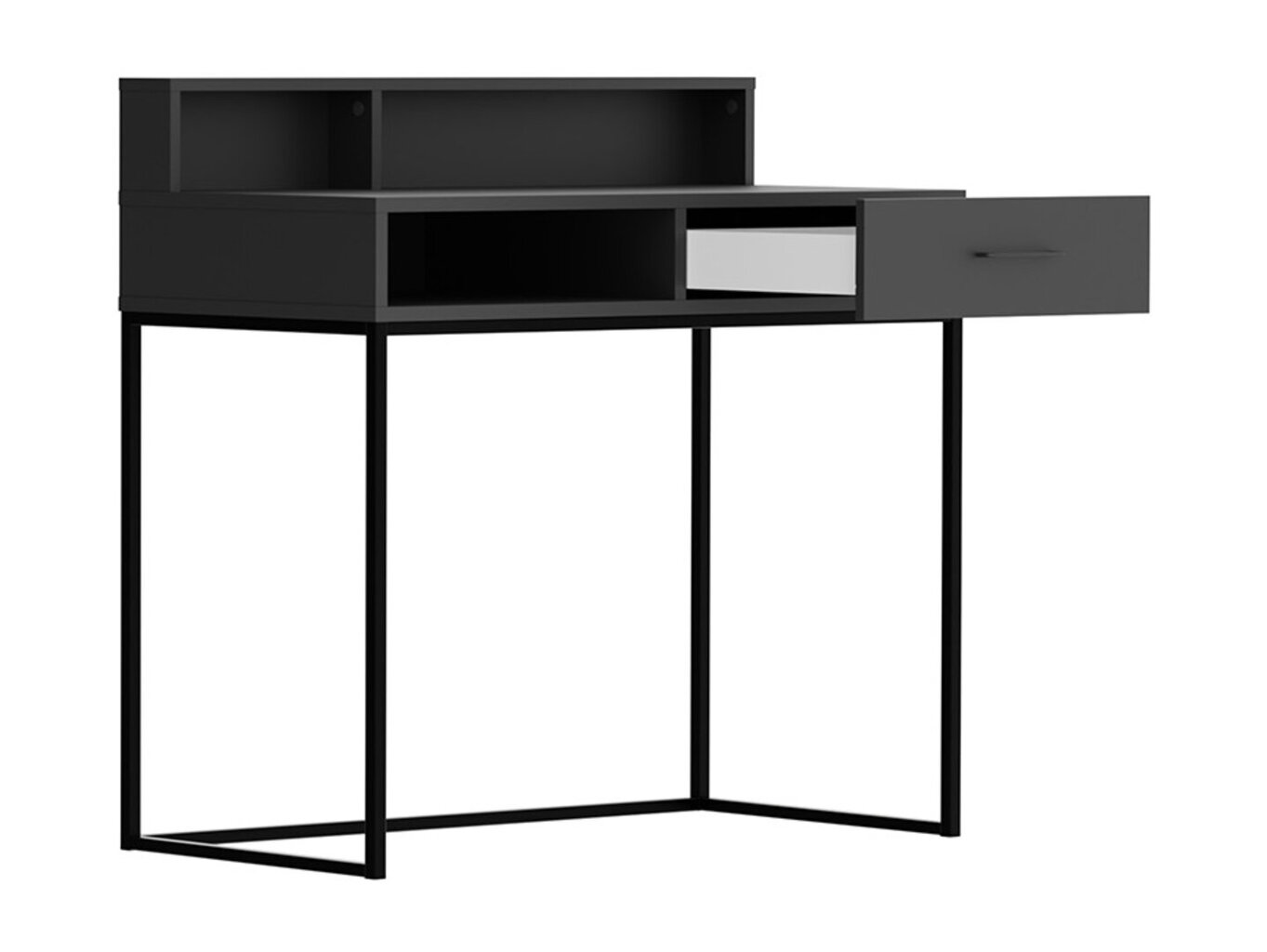 Rašomasis stalas Black Red White Modeo, juodas kaina ir informacija | Kompiuteriniai, rašomieji stalai | pigu.lt