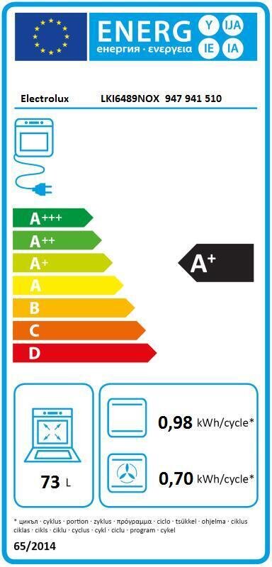 Electrolux LKI6489NOX kaina ir informacija | Elektrinės viryklės | pigu.lt